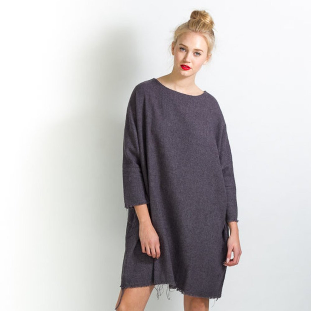 BLACK CRANE PAINTER DRESS